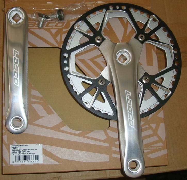 Vevparti Lasco 48T 170mm till 110mm vevlager+8mm Silver med Svar featured imge