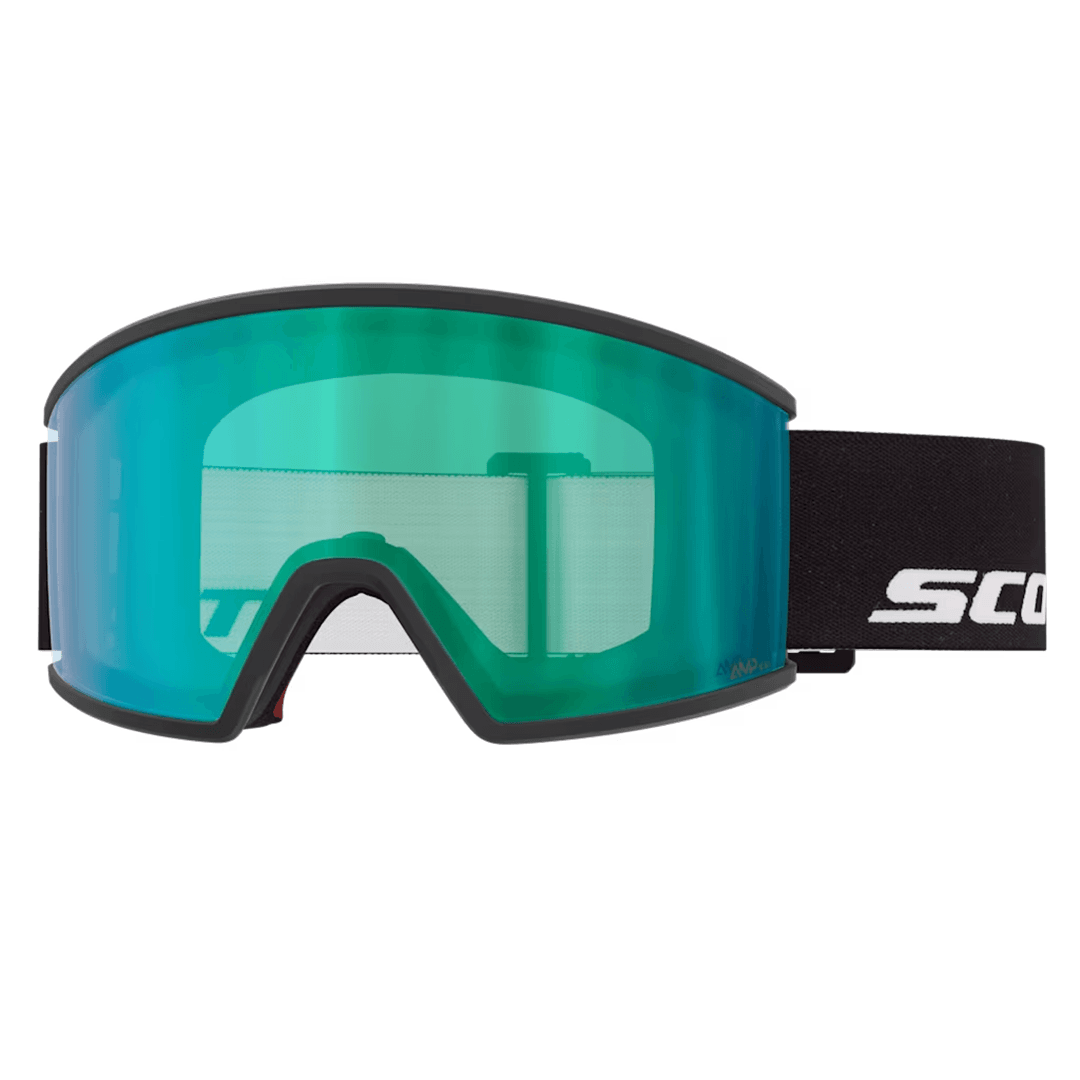 Scott Ambit Goggle – black/AMP aurora green chrome S1 featured imge