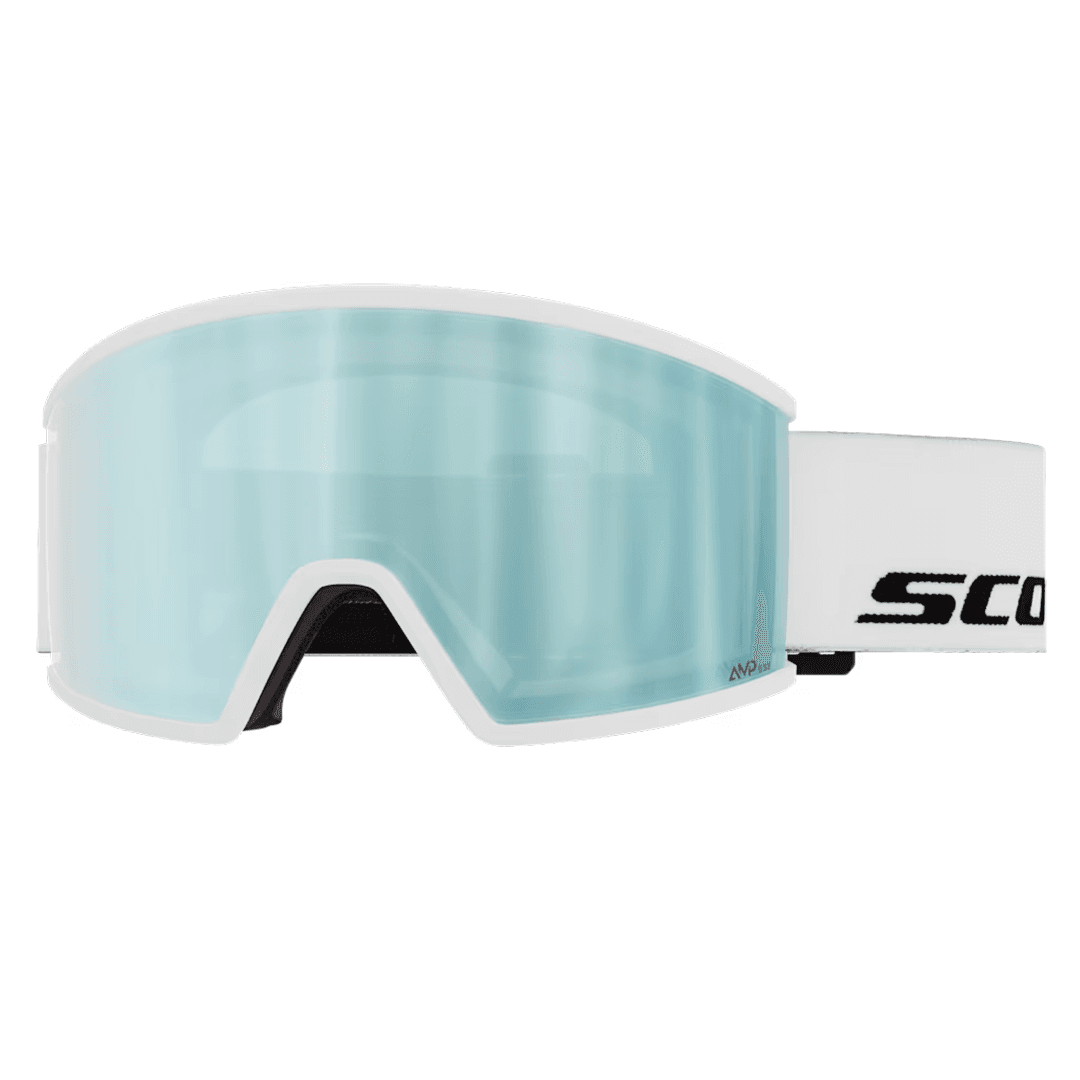Scott Ambit Goggle – white/AMP ice chrome S2 featured imge